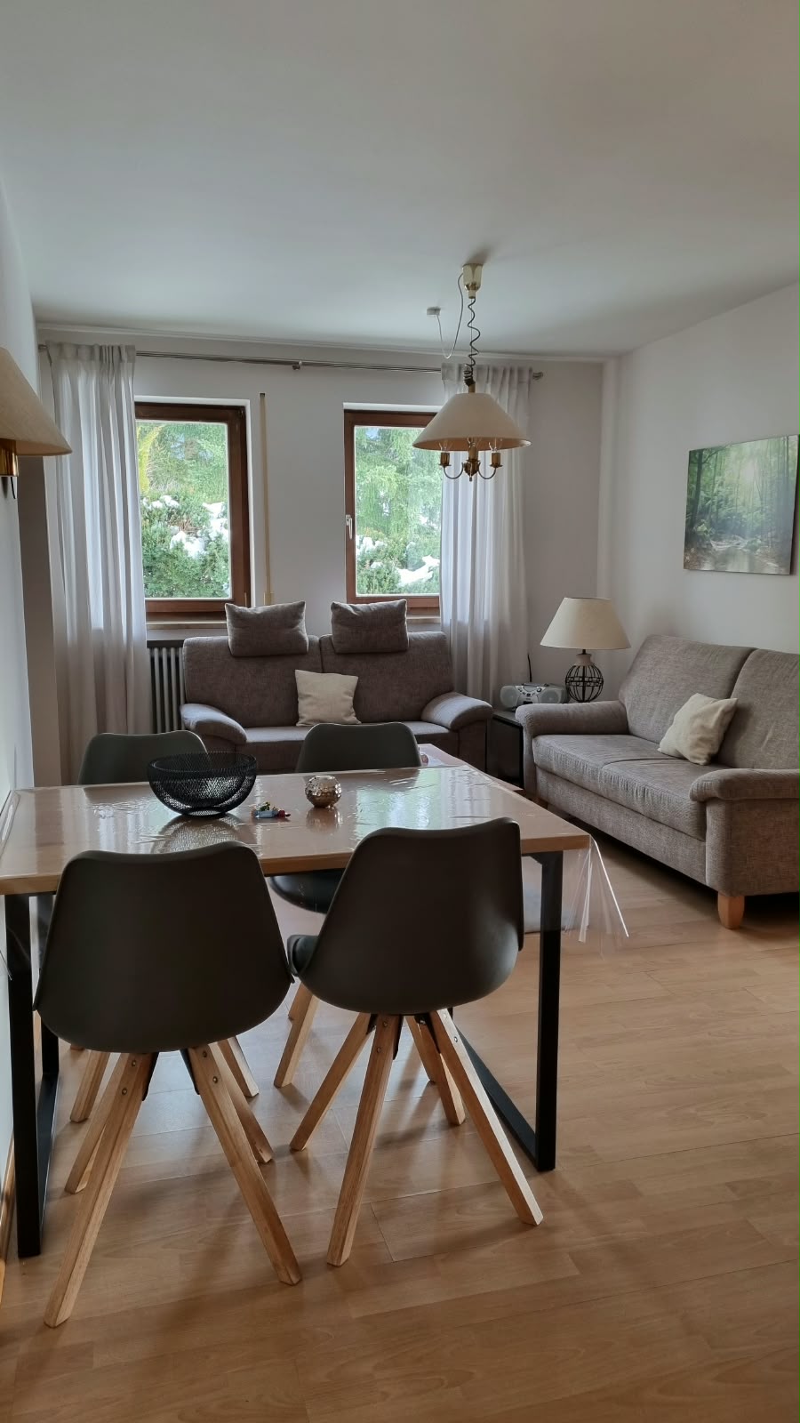 Ferienwohnung Silberberg – Wohn- und Essbereich